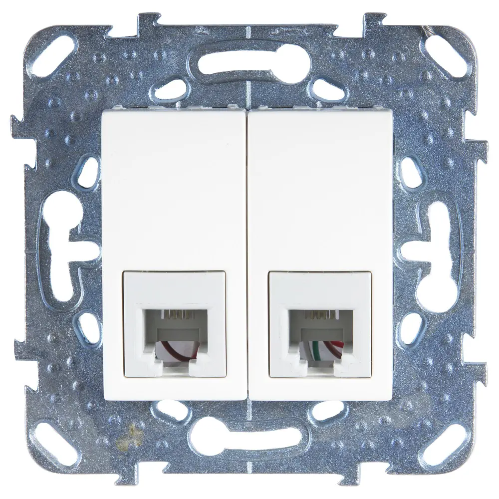 Телефонная розетка двойная встраиваемая Schneider Electric Unica RJ11, цвет бежевый 10157036 STLM-2147119 