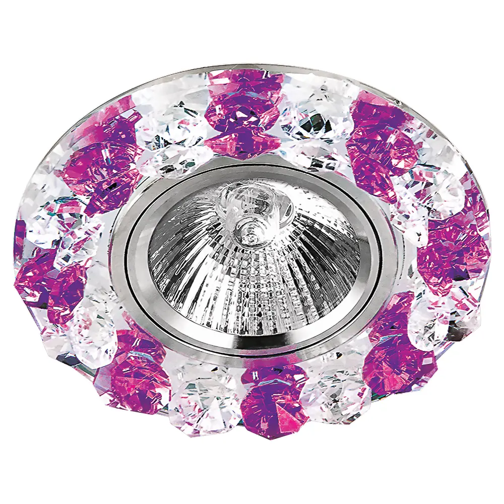 Спот встраиваемый Viola, GU5.3, 35 Вт, цвет хром/белый/сиреневый LUMIN ARTE STLM-2002850