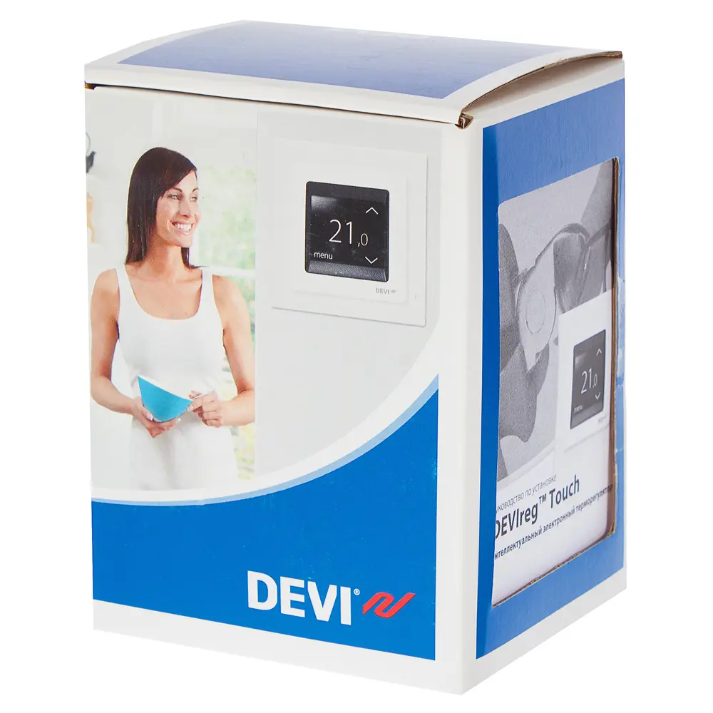 Терморегулятор для теплого пола Devireg Touch цифровой, 3680 Вт, цвет бежевый STLM-2211437 - Вид №1