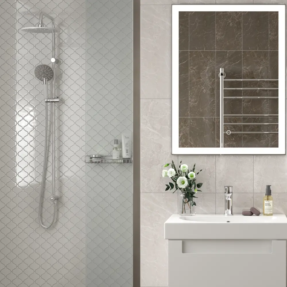 Мозаика Kerama Marazzi Arabesques Majolica 26x30 см цвет серый Арабески STLM-2133632