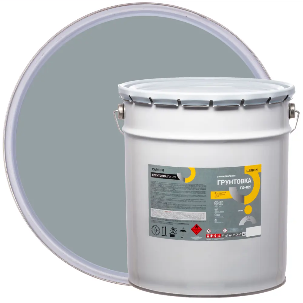 Грунтовка ГФ-021 Carbon серая 25 кг STLM-2044707