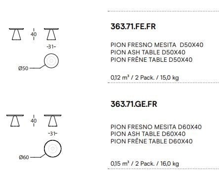 Круглый деревянный журнальный столик SANCAL ARCH-00126108 - Вид №5