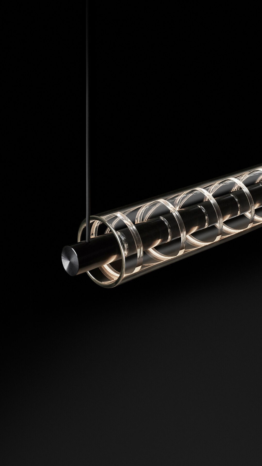 Алюминиевый и стеклянный подвесной светильник Arkoslight Loop ARCH-00090027 - Вид №4