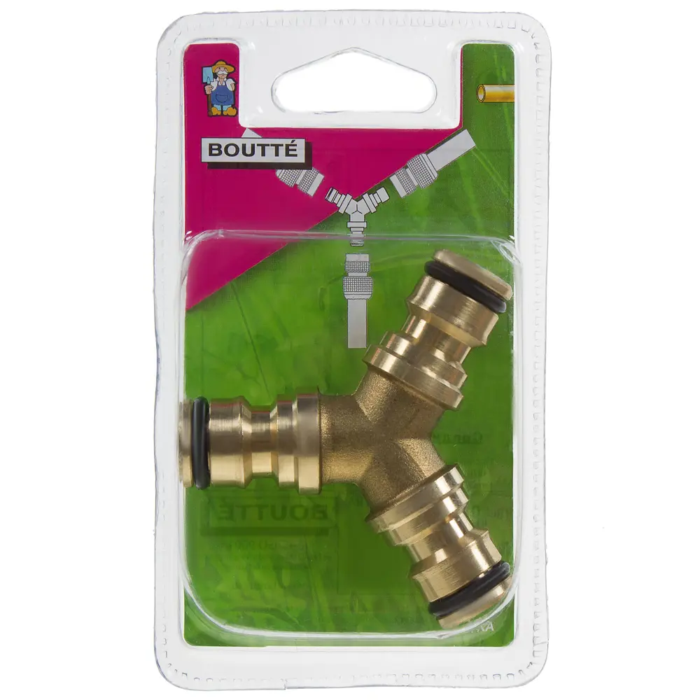 BOUTTE Латунный тройник для поливочных систем 3/4-1/2 дюйма 15449329 STLM-0005800 - Вид №3