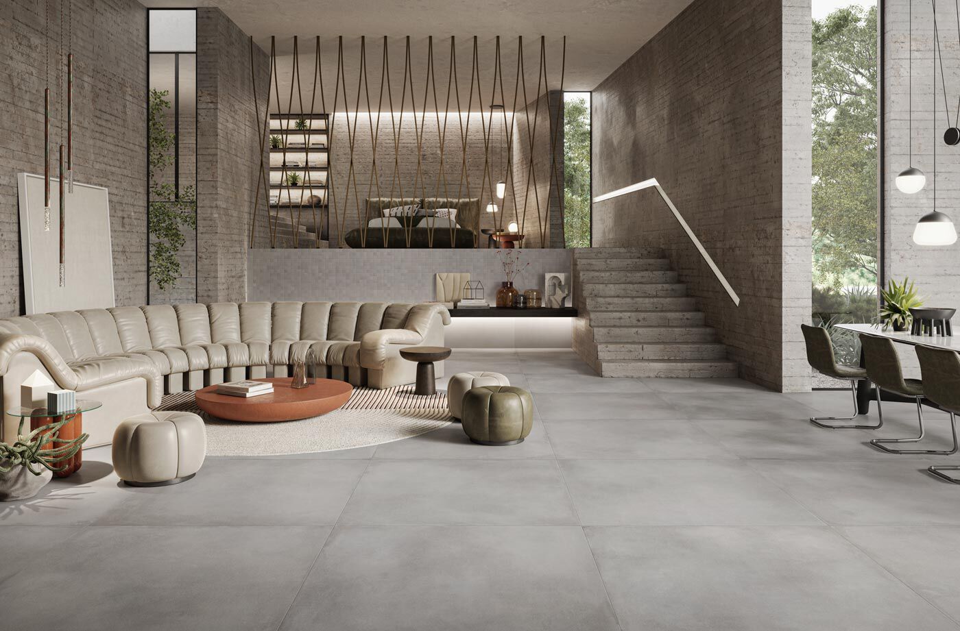 Пол/облицовка керамогранита с эффектом цемента NOVOCERAM UTOPIE ARCH-00099472 - Вид №5