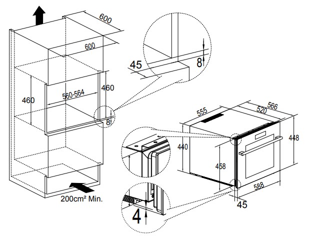 5366867 Винный шкаф Temptech OZ45SBTOP черный STDN-0137636 - Вид №7