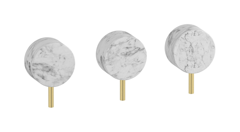 Встроенный смеситель для душа на 3 отверстия с двухходовым дивертером WE ARE IB mr410is_1 Brushed Pale Gold Marmo