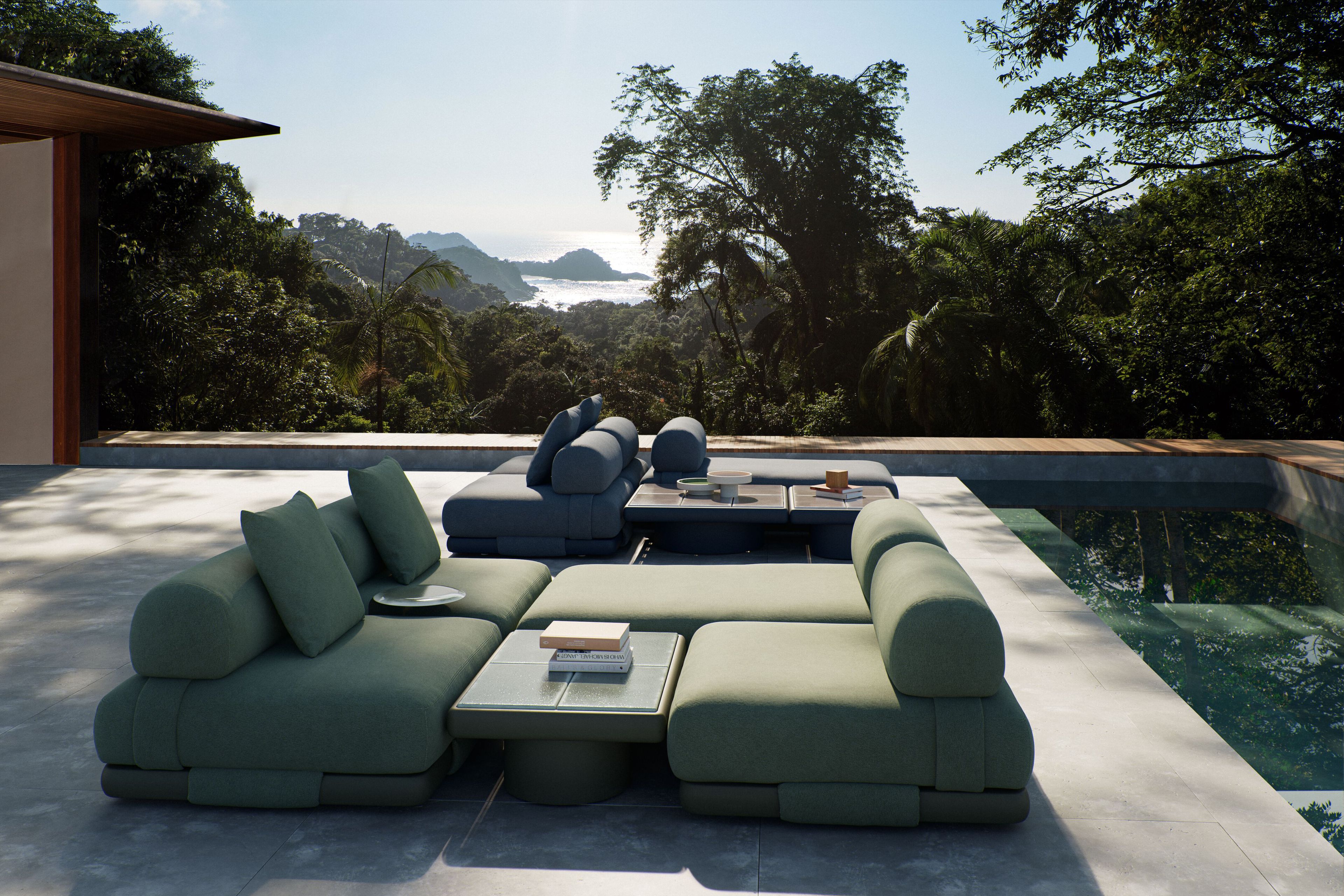 Секционный диван из ткани Kettal Insula ARCH-00086869 - Вид №19