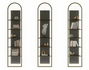 Paolo Castelli Книжный шкаф со стеклянной и металлической подсветкой