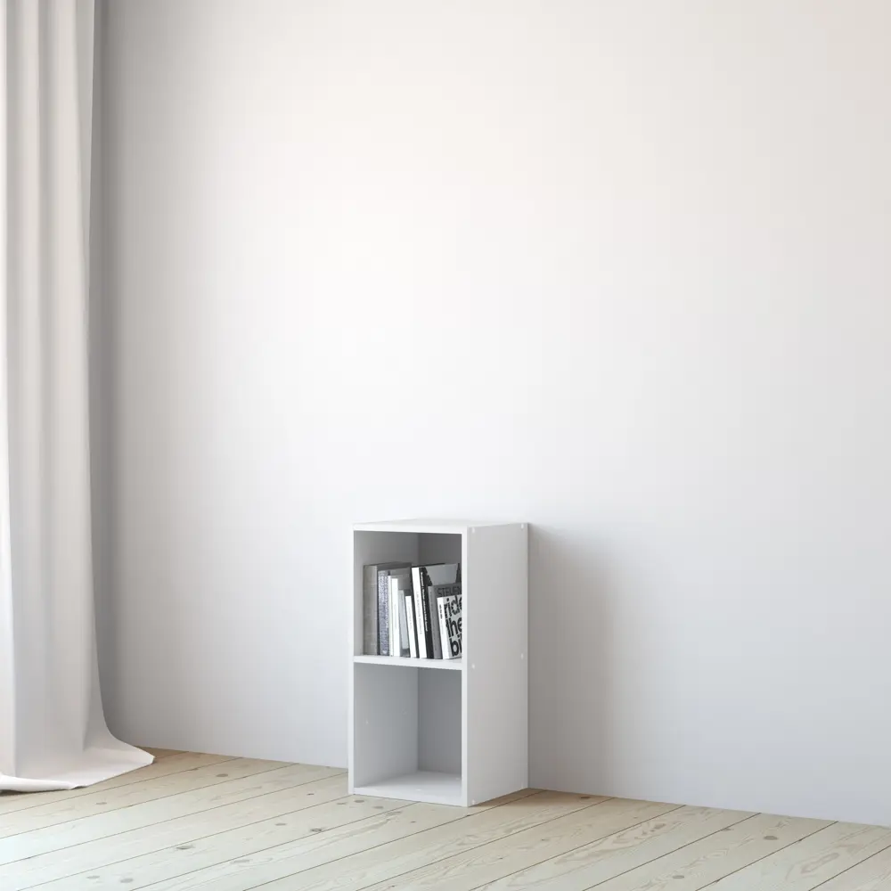 Стеллаж SPACEO KUB 2 секции, 36х70х31,7 см, цвет белый STLM-2022084 - Вид №4