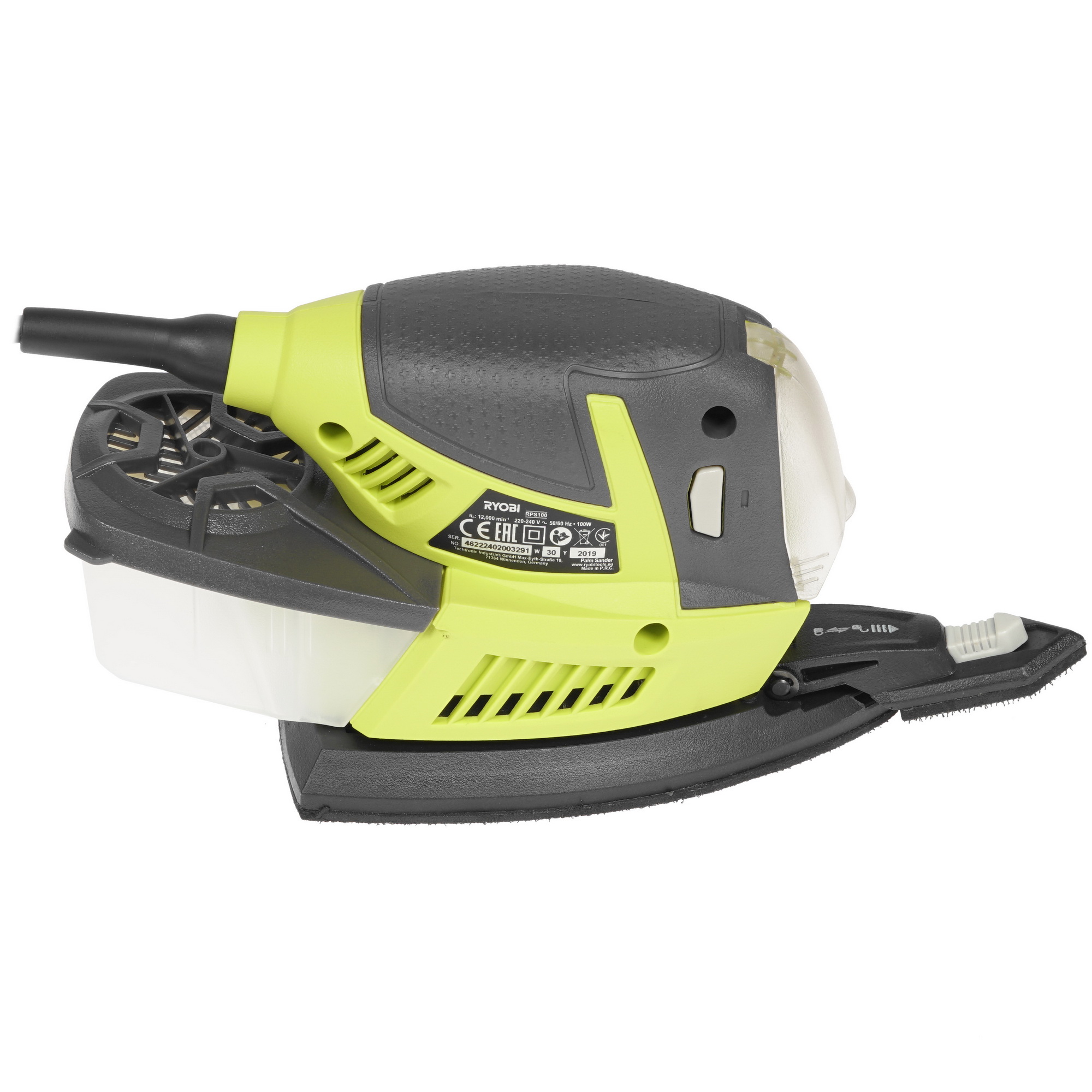 Виброшлифовальная машина Ryobi RPS100-SA20  + набор шлифлистов RPS100-SA20 8146567 STDN-0080812 - Вид №3