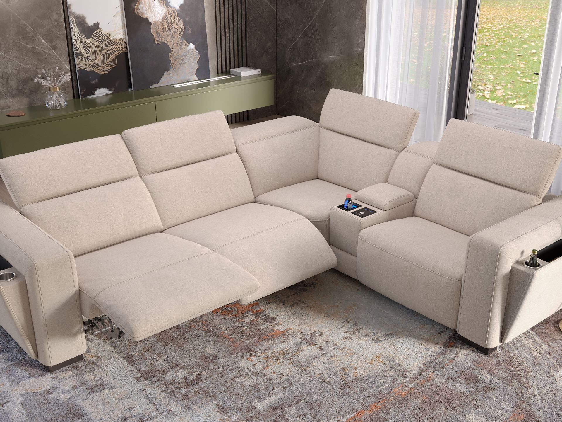 Угловой диван из ткани Sofanella Анкона ARCH-00015814 - Вид №1