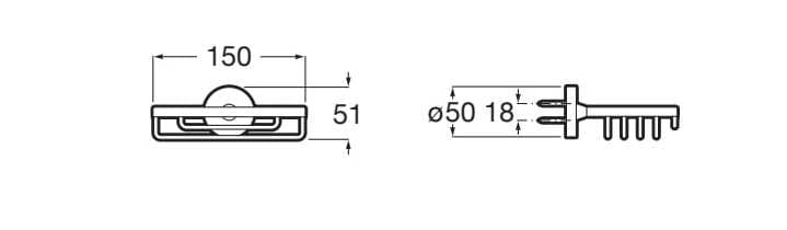 Металлический держатель дозатора Roca COMPAS 81769 ARCH-00089870 - Вид №5