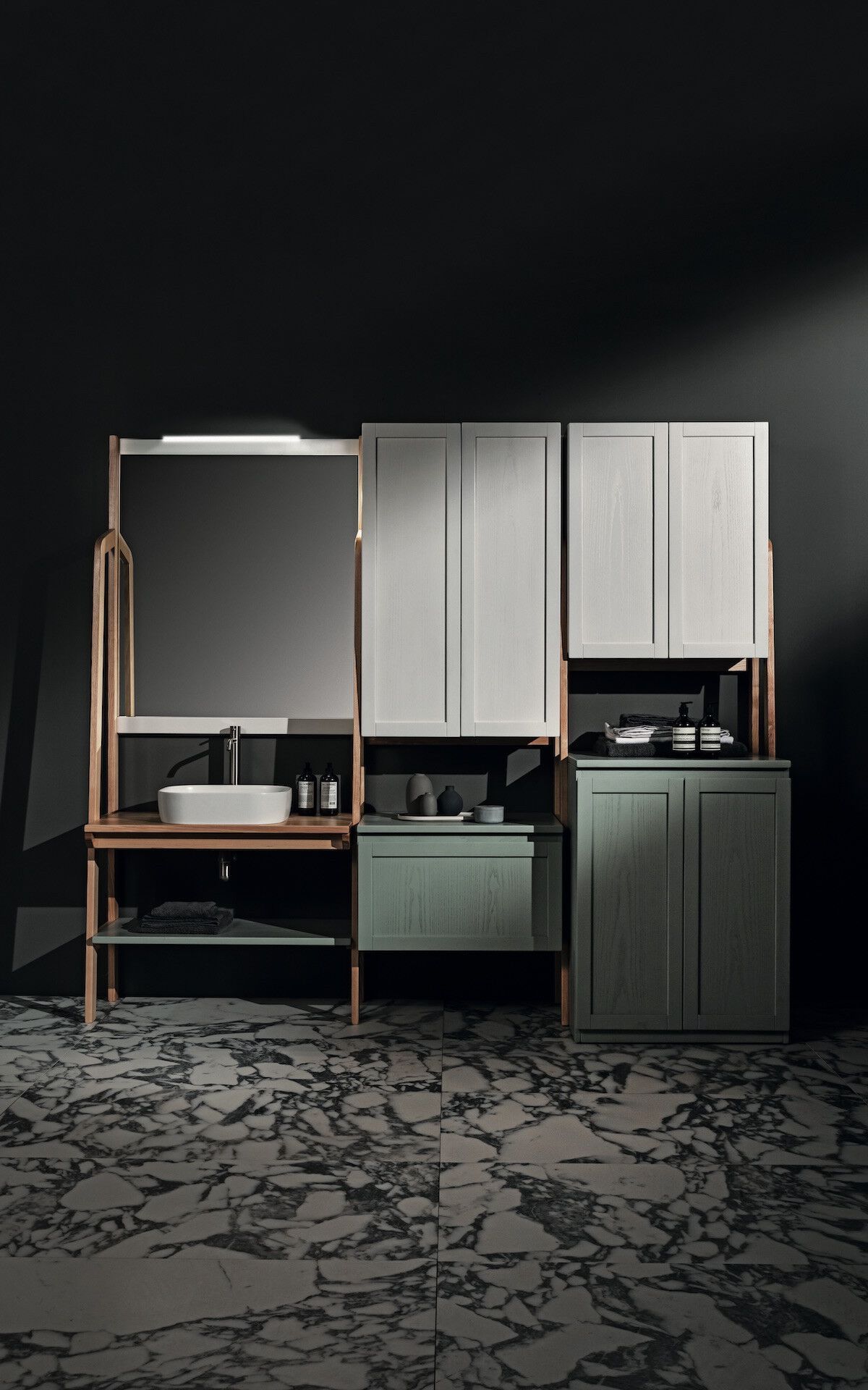 Напольная раковина из ясеня с зеркалом Gaia Mobili Contemporary ARCH-00003243 - Вид №2