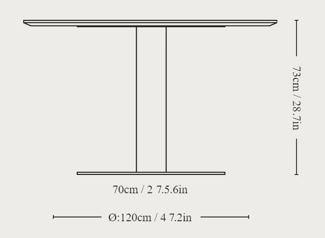 Круглый обеденный стол из зеленого мрамора Гватемалы &Tradition между ARCH-00074946 - Вид №5
