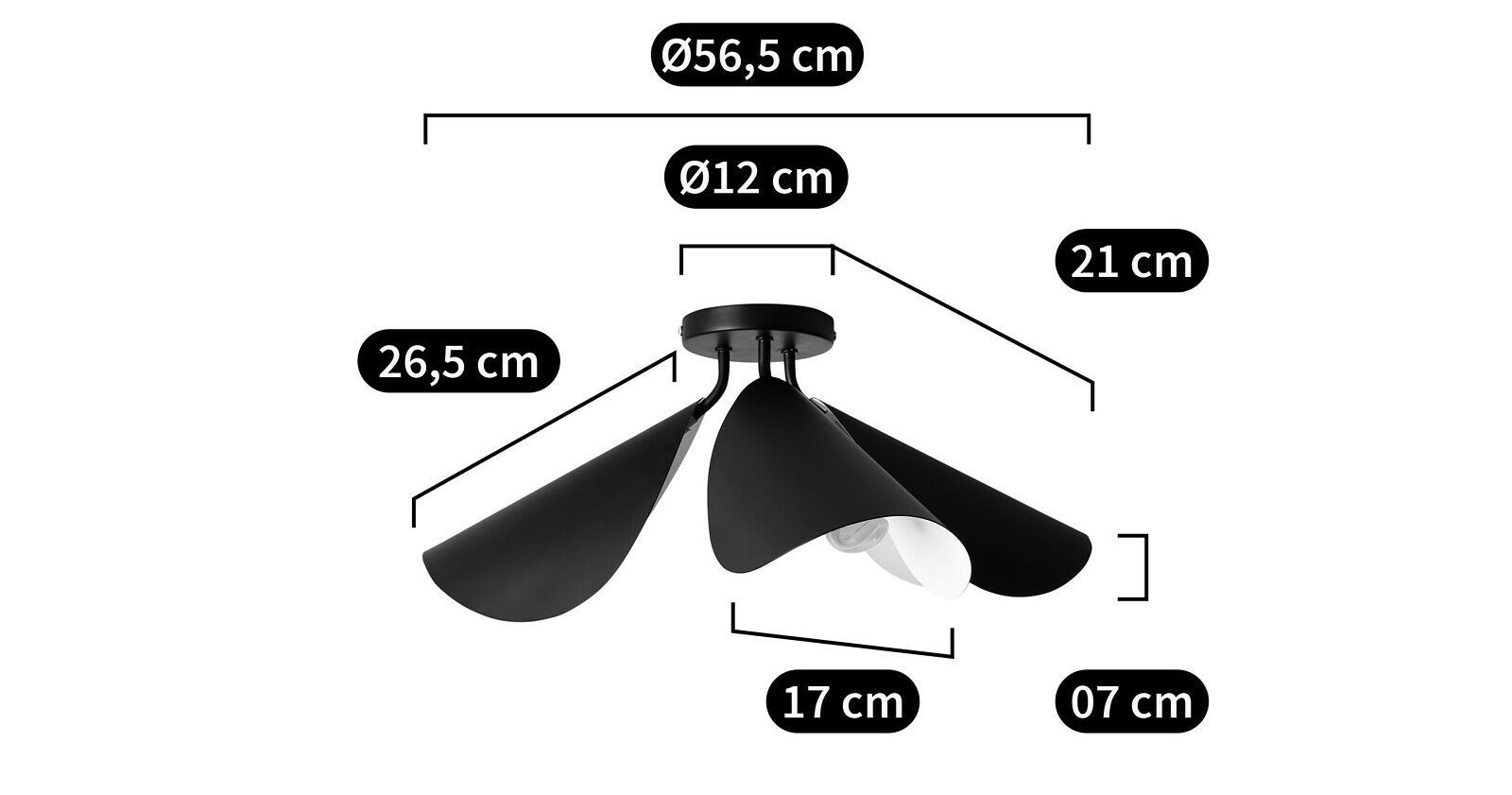 Металлический потолочный светильник In Stock AMPM ARCH-00005843 - Вид №3