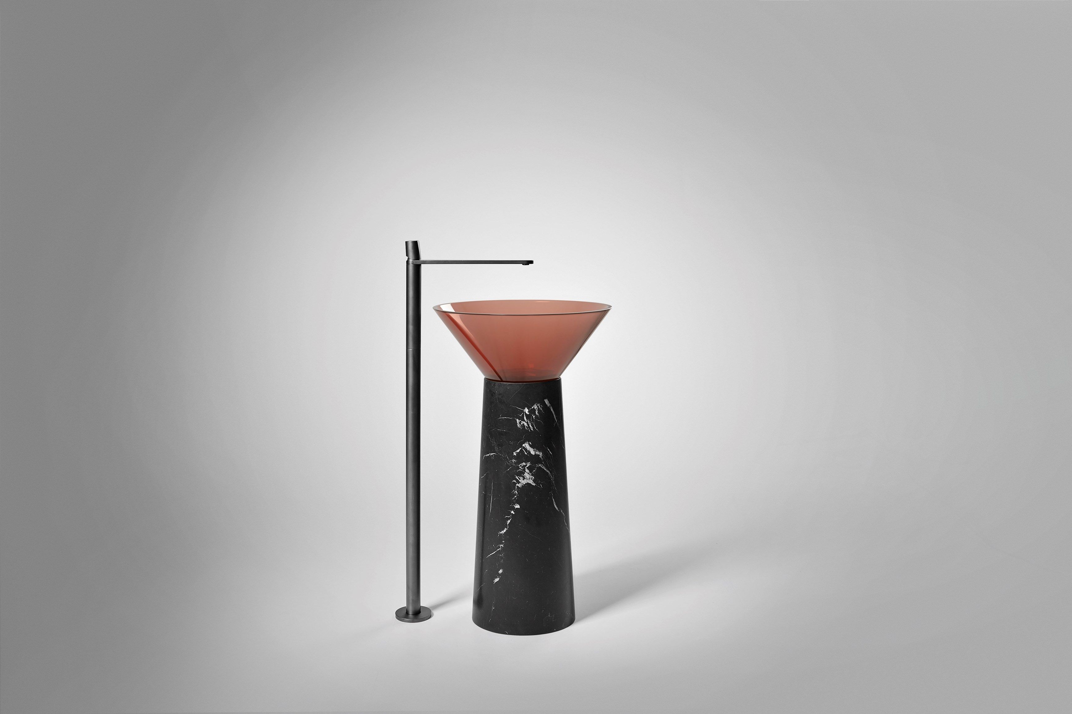 Круглый отдельно стоящий умывальник из черного мрамора Marquina Antoniolupi ALBUME11 + ALBUME21 ARCH-00148772 - Вид №21