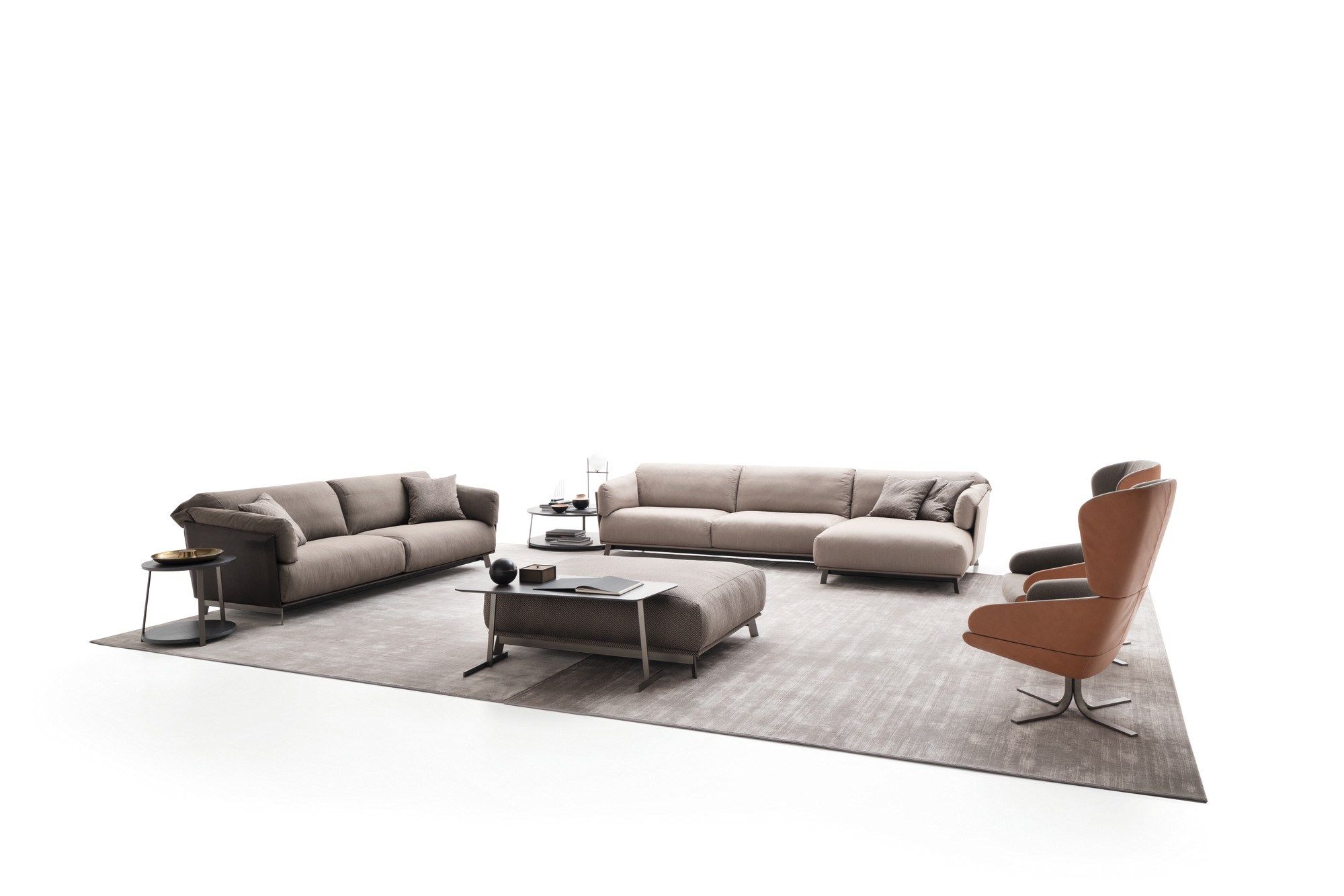 Низкий деревянный журнальный столик с журнальной стойкой Ditre Italia Kailua ARCH-00130641 - Вид №7