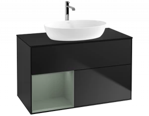 Villeroy&Boch Тумба под раковину Прямоугольная версия FA12GMPD Finion Black Matt Lacquer