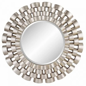 Зеркало настенное круглое в раме модерн 91 см серебро Nexus Silver ART-ZERKALO ДИЗАЙНЕРСКИЕ, ЗЕРКАЛЬНАЯ 00-3948337 Зеркальный;серебро