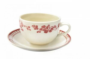 Чашка с блюдцем чайные "Фаустина" COMPTOIR de FAMILLE ИНЛАВКА ФАУСТИНА 068209 Белый;розовый
