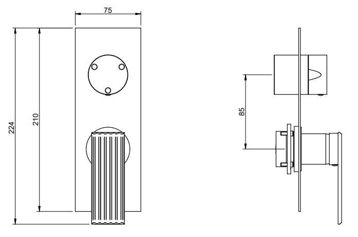 Набор для душа из латуни с ручным душем Rubinetterie Treemme ARCH-00090012 - Вид №4