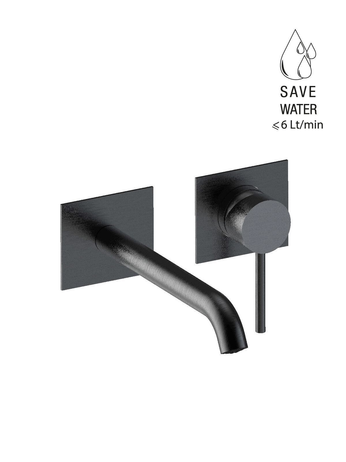 Однорычажный настенный смеситель для раковины из нержавеющей стали с 2 отверстиями Rubinetterie Frattini Pepe XL 316 ARCH-00090404 - Вид №3