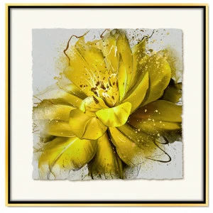 Постер квадратный на художественной бумаге 80х80 см "Красивый желтый цветок" EVENHOME ДИЗАЙНЕРСКИЕ 00-3878778 Белый;желтый
