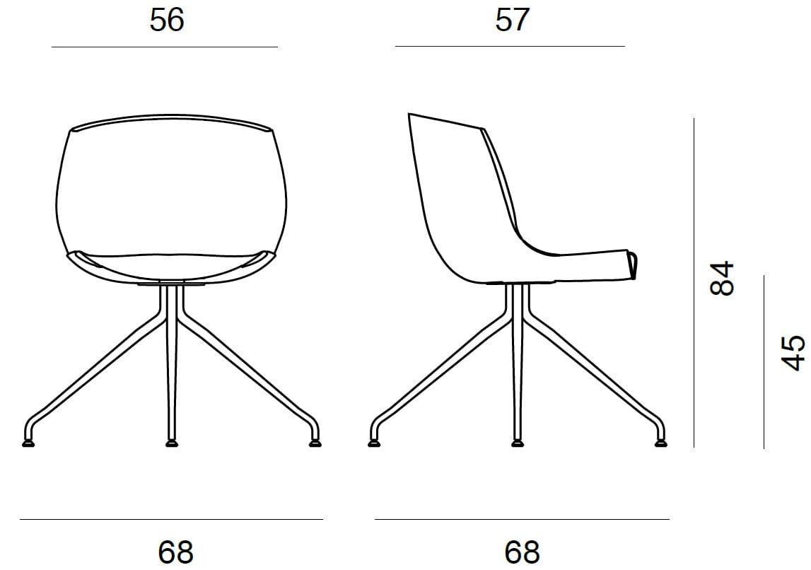 Тканевый поворотный стул с насестом из инженерного пластика BBB COCOON ARCH-00026930 - Вид №2
