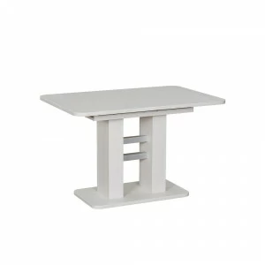 Обеденный стол раздвижной наварра белая Leset "Гранд" IMPEX  00-3967174 Белый;серебро
