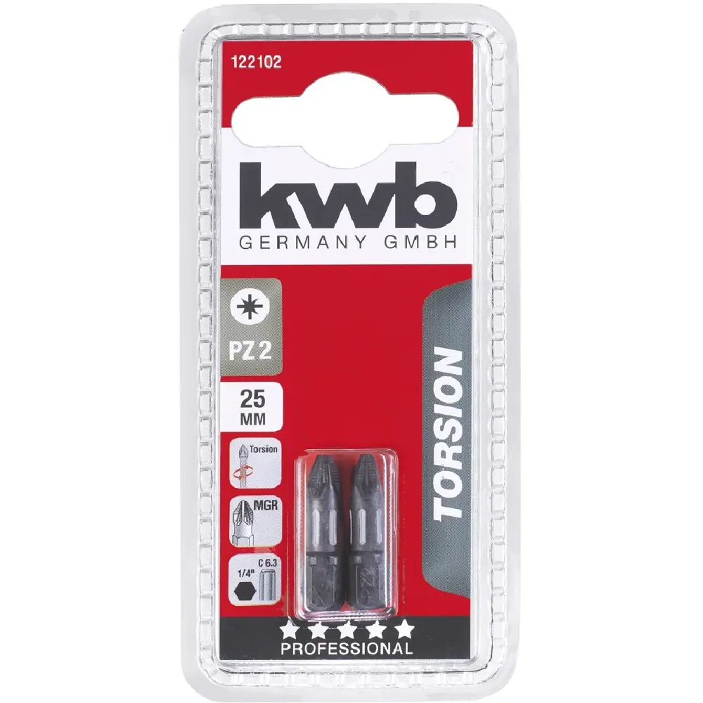 Бита KWB 122102 PZ2x25 мм, 2 шт. 86839381 STLM-2166227 Santreyd  - Вид №1
