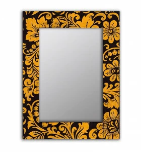 Зеркало настенное прямоугольное 75х110 см желтое "Желтые цветы" ДОМ КОРЛЕОНЕ ДИЗАЙНЕРСКИЕ 00-3964614 Желтый