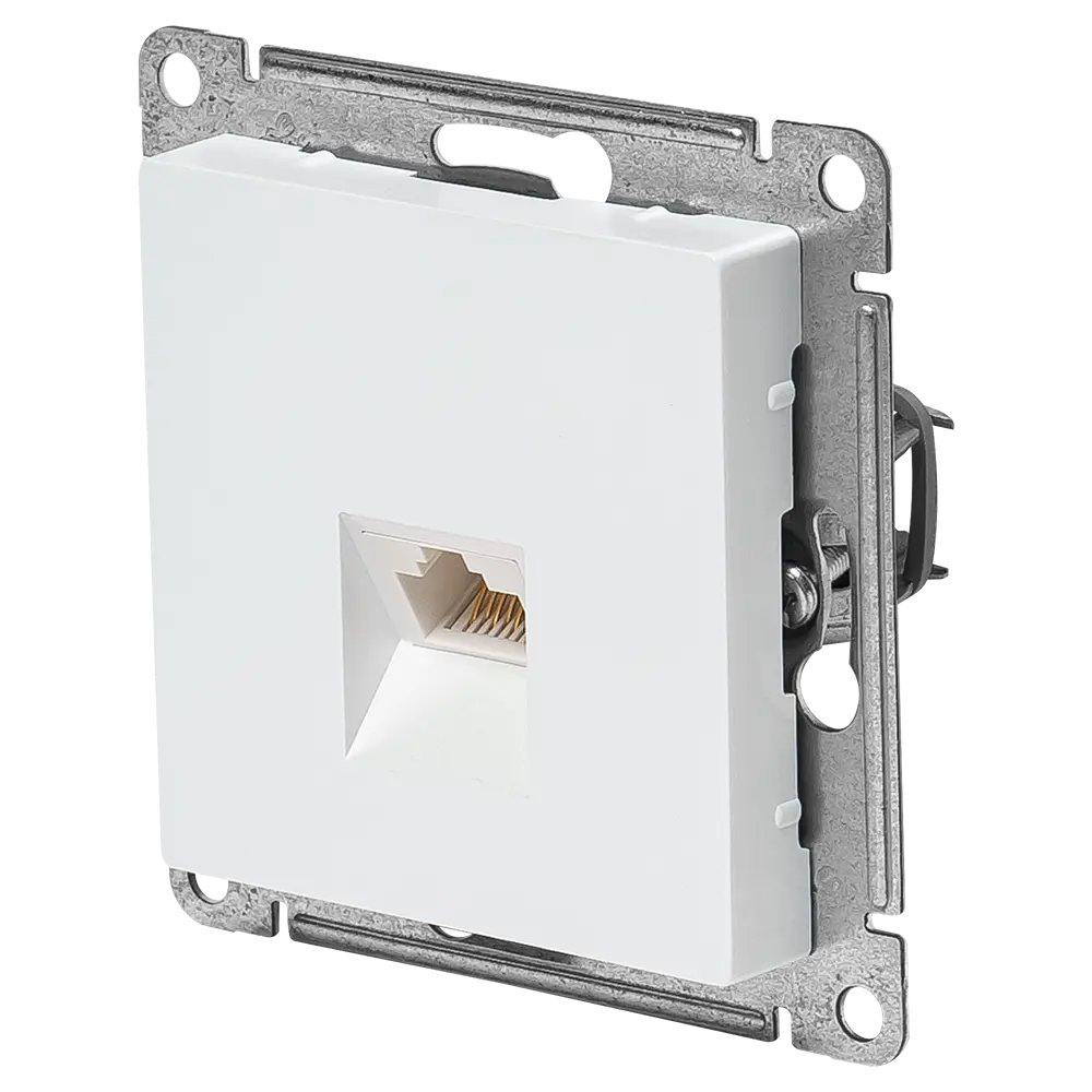 Розетка компьютерная RJ45 встраиваемая Systeme Electric AtlasDesign без заземления цвет жемчужный 89457364 STLM-2146627 - Вид №1