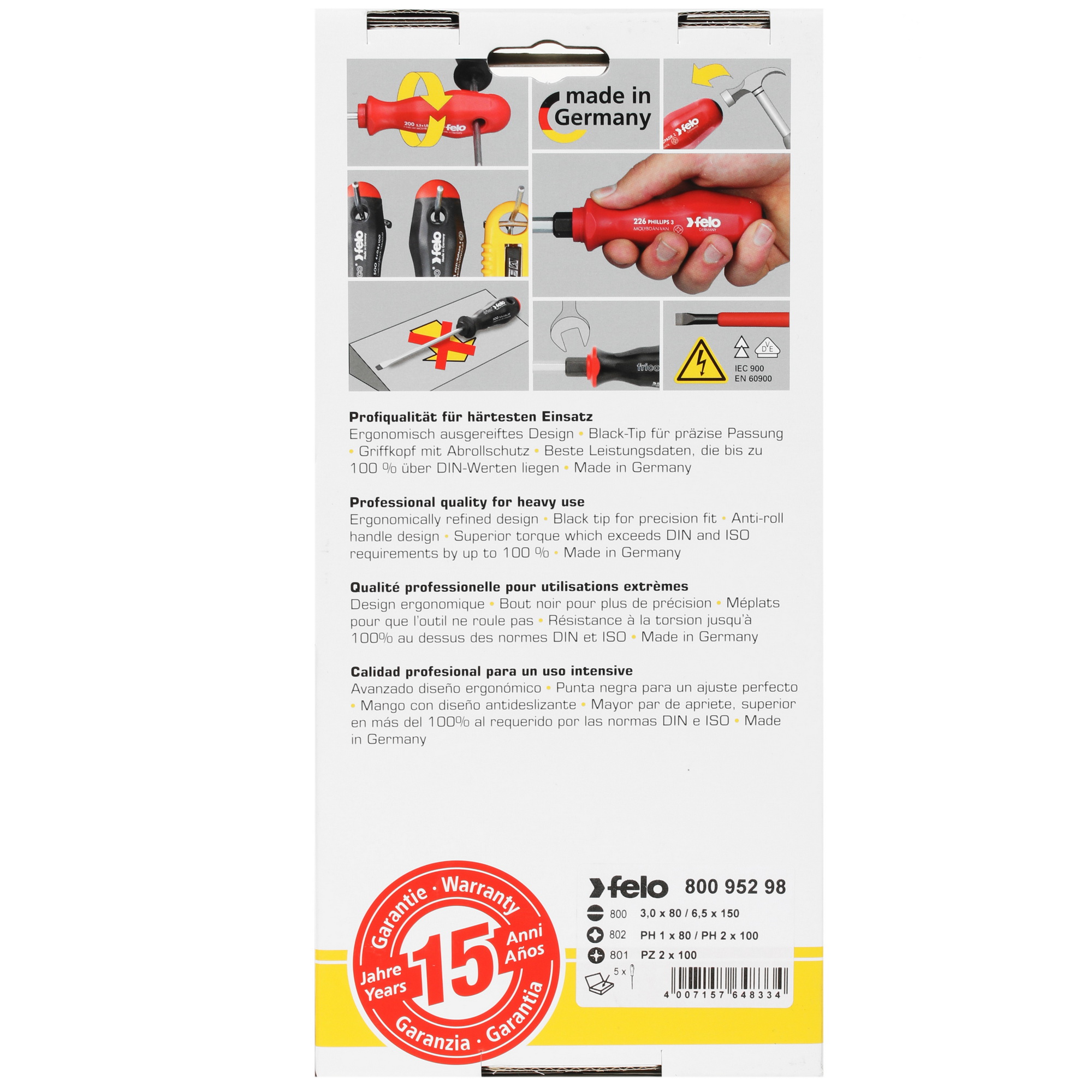 Набор отверток Felo Ergonic 80095298 4881200 STDN-0052002 - Вид №2