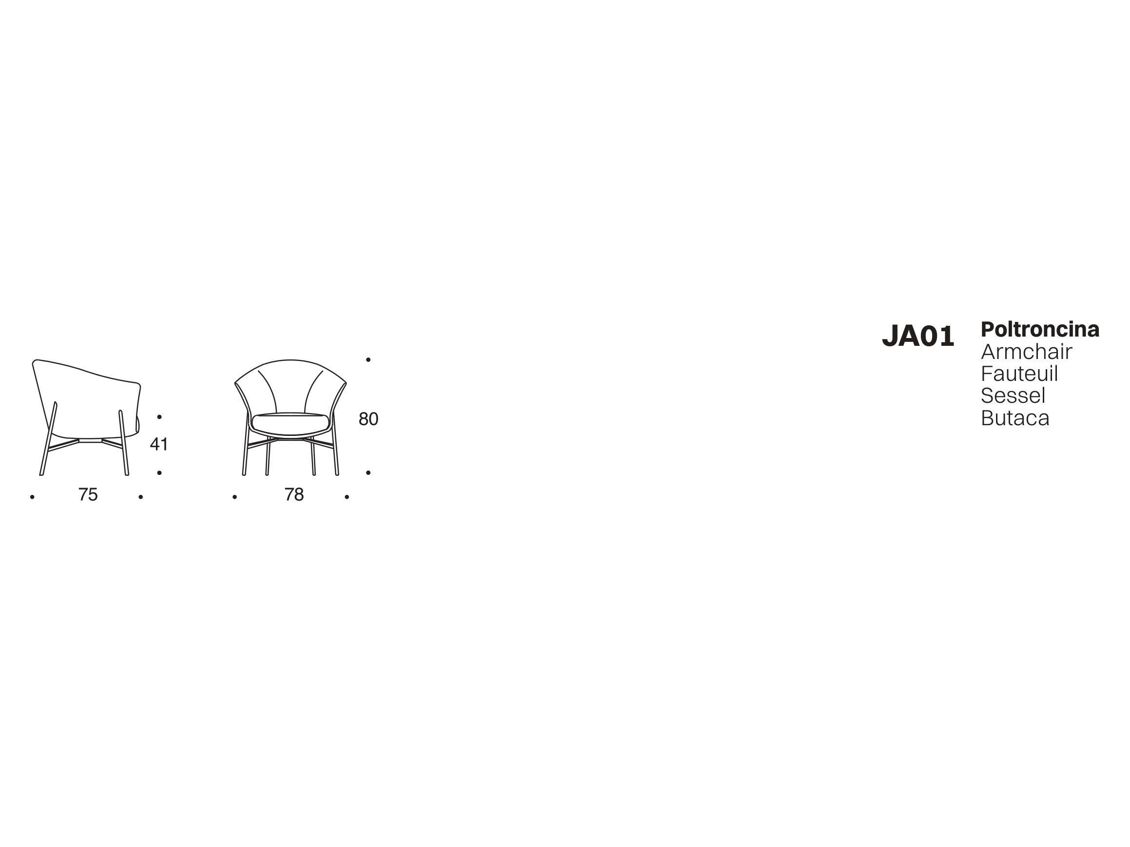 Тканевое кресло с подлокотниками VALENTINI JACK ARCH-00076007 - Вид №3