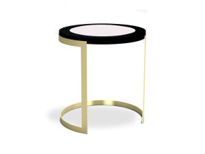 Высокий круглый стеклянный журнальный столик