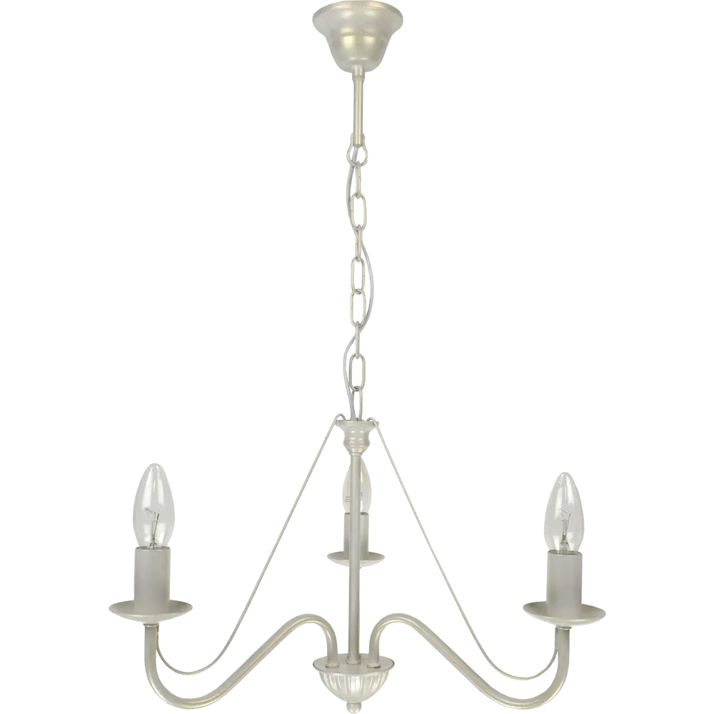 Люстра подвесная "Белый жемчуг", 3 лампы, 15 м², цвет белый СВЕТПРОМЪ STLM-2036153