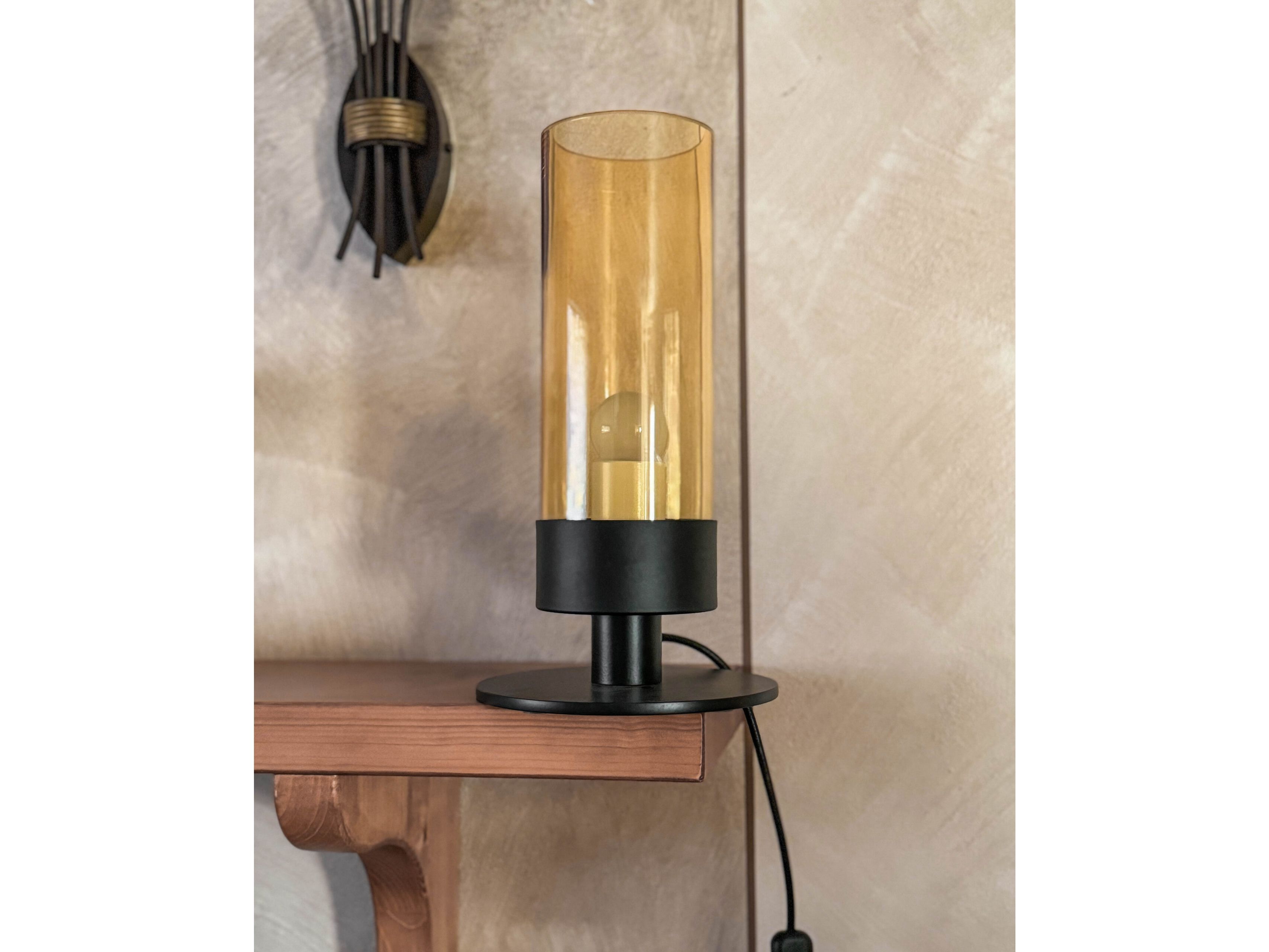 Светодиодная настольная лампа из металла и стекла Lampex Italiana CANDLE ARCH-00143929