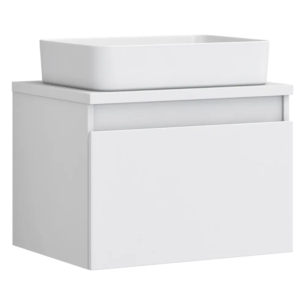 Тумба под раковину подвесная Vigo Matteo 60 см цвет белый STLM-2021675 - Вид №1