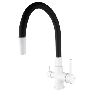 91691479 Смеситель для кухни Maxonor pure life PL4461-8/7 поворотный излив 192 см цвет белый STLM-1398844