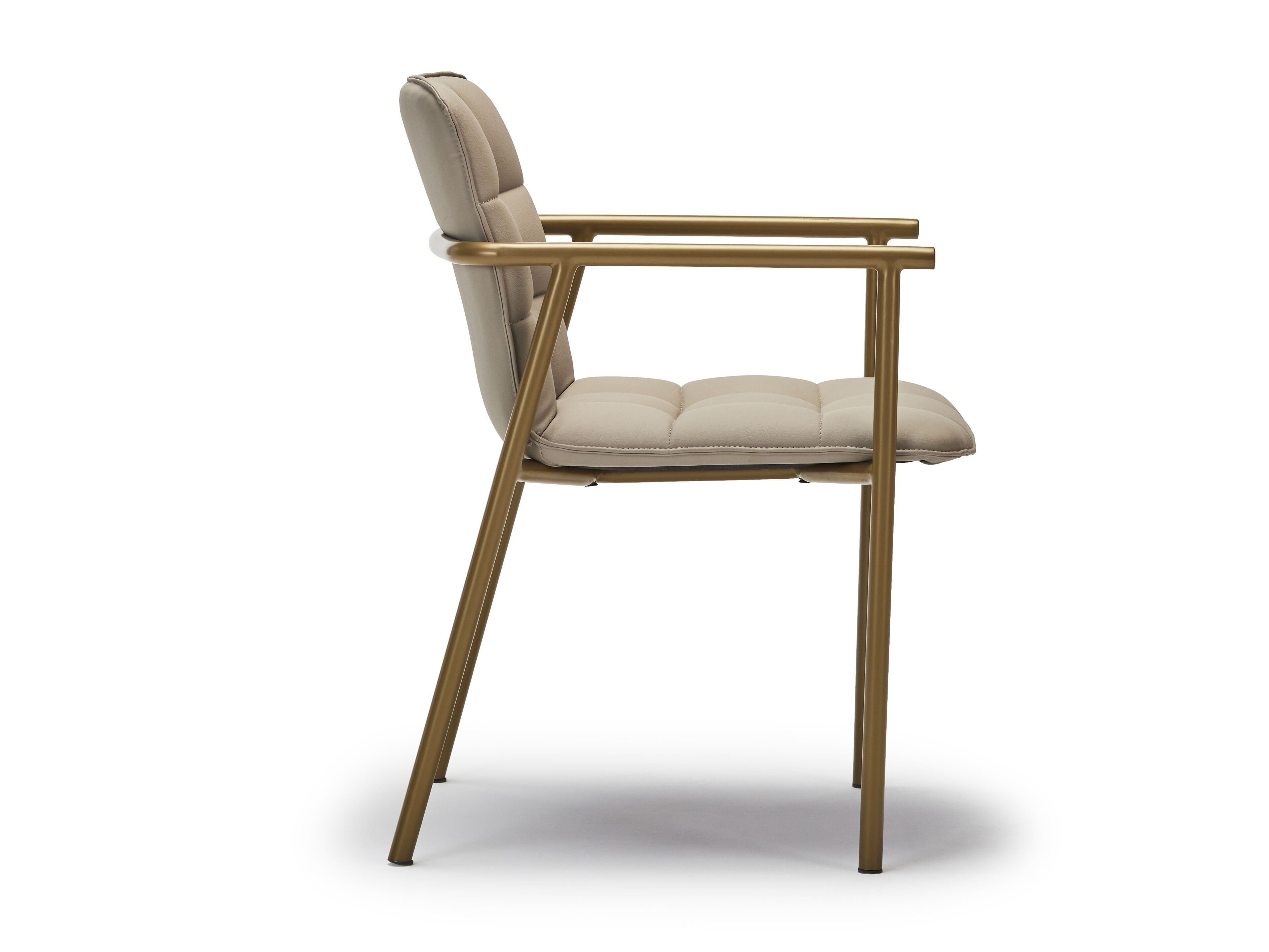 Кожаный и металлический садовый стул с подлокотниками Papell Design Squarez ARCH-00133368 - Вид №2