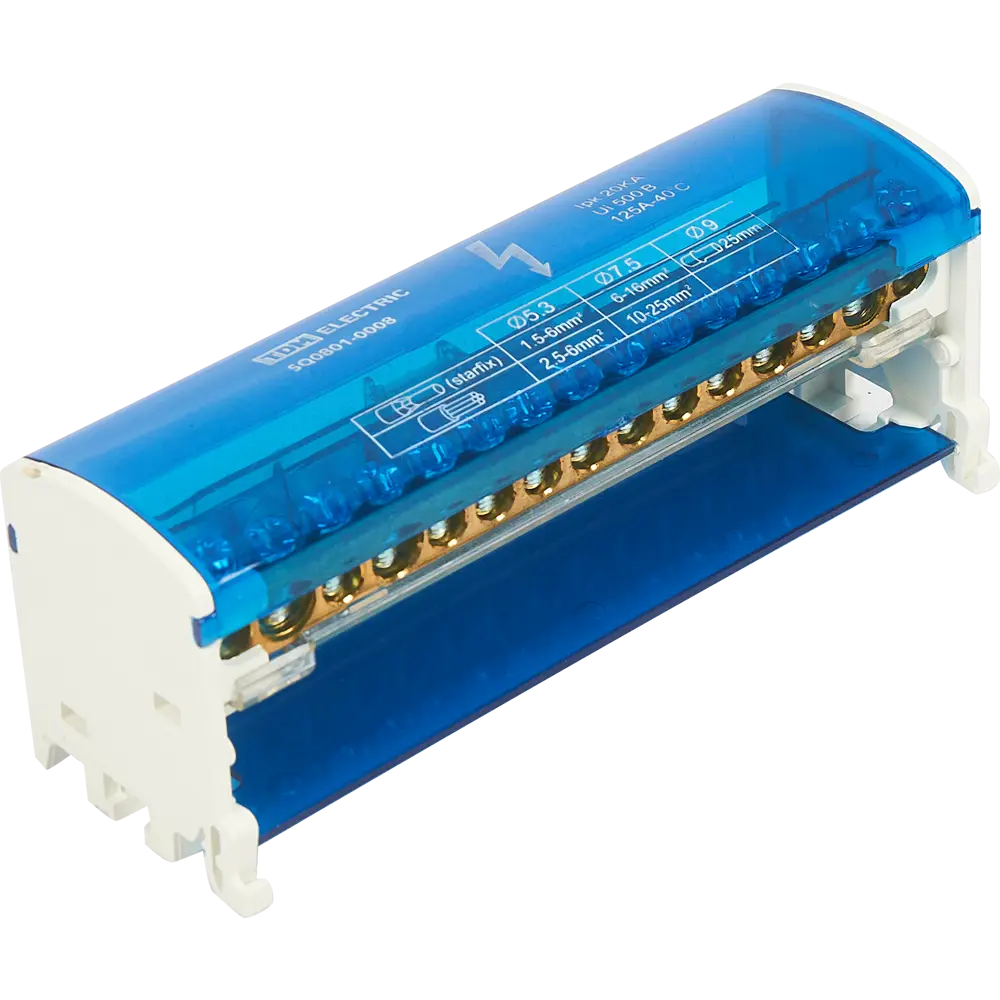 Шина нулевая TDM Electric 2x15 групп для DIN-рейки 84399596 STLM-1460601