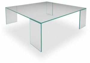 EXENZA Низкий квадратный стеклянный журнальный столик