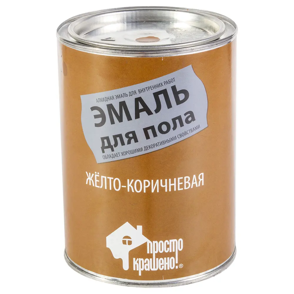 Эмаль для пола Простокрашено 0.9 кг цвет жёлто-коричневый 11905585 STLM-2057756 