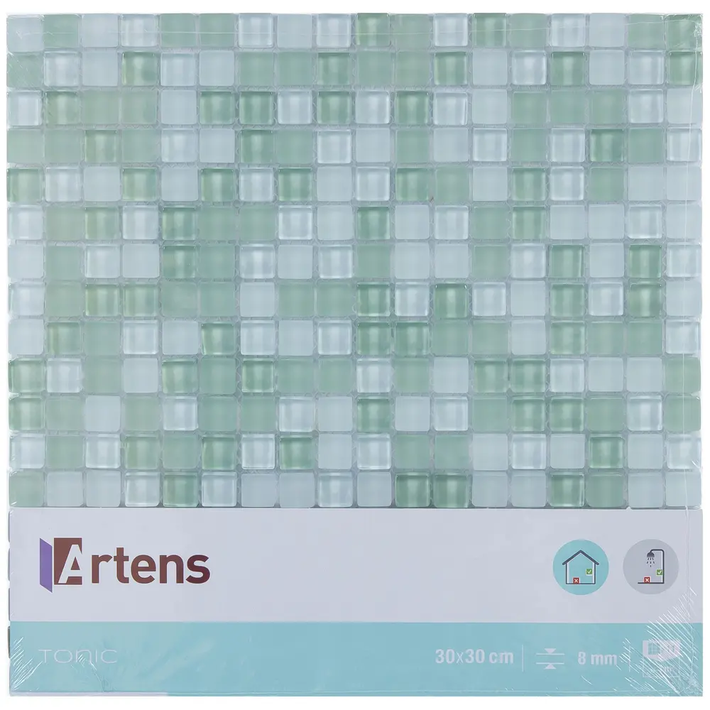 Мозаика Artens «Tonic», 30х30 см, стекло, цвет зелёный STLM-2034893 - Вид №3