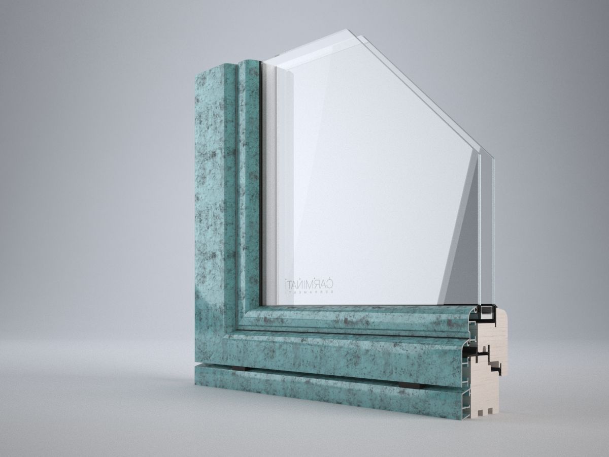 Деревянная раздвижная дверь-окно-бронза Carminati Alu 90 Bronze ARCH-00081638 - Вид №7