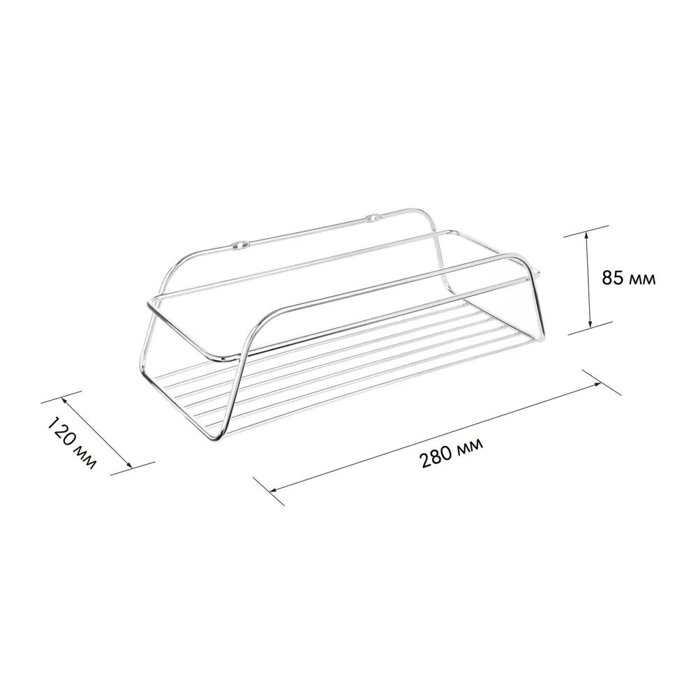 Полка для ванной 28x12x8.5 см цвет хром ЧМЗ Модулус STLM-2161126 - Вид №7