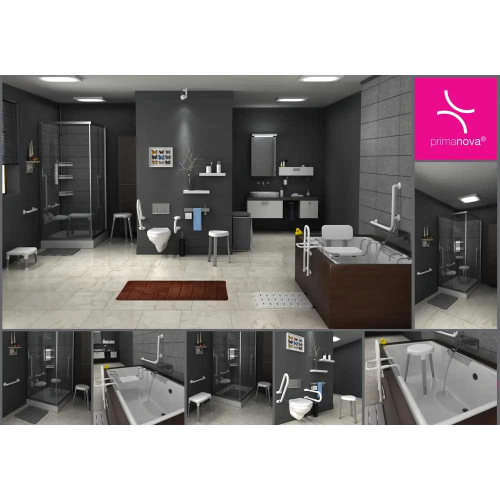 Поручень для ванны Primanova 121 см цвет белый группа безопасности STLM-2083689 - Вид №5