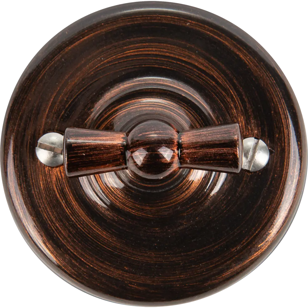 Выключатель двухклавишный Electraline в медном глянце 84229219 Лофт STLM-0047246 - Вид №1