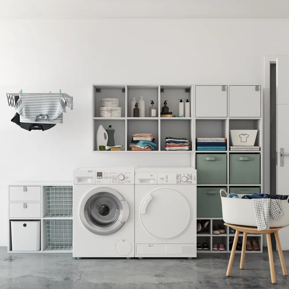 Короб-органайзер KONSENSA 31x31x31 см полиэстер цвет голубой Kub STLM-2202861 - Вид №6